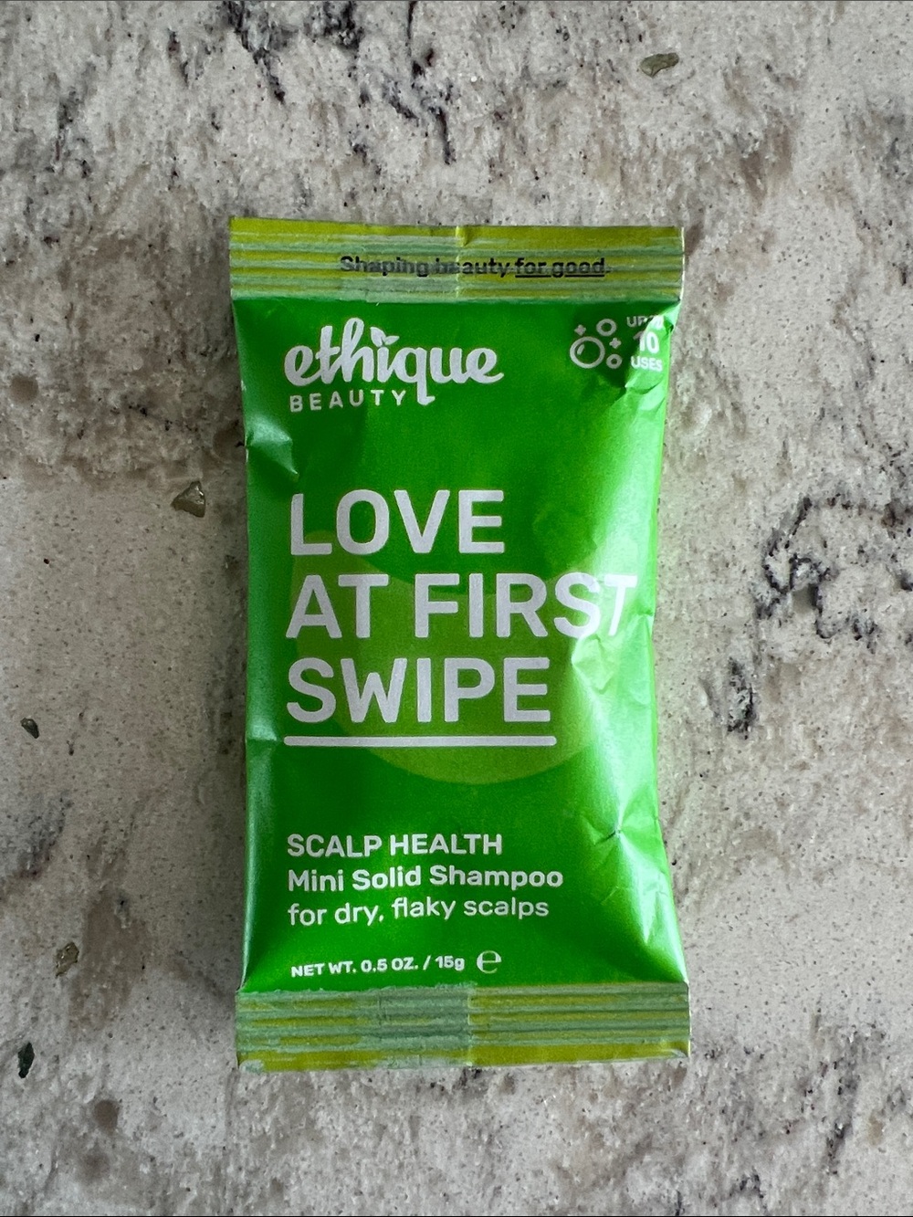 4/$14 ethique beauty Love At First Swipe Scalp Health Mini Solid Shampoo